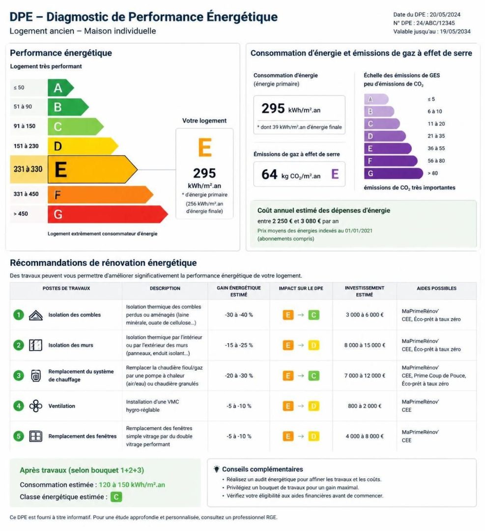 découvrez comment lire facilement le tableau de consommation sur un dpe de classe e pour mieux comprendre la performance énergétique de votre logement.